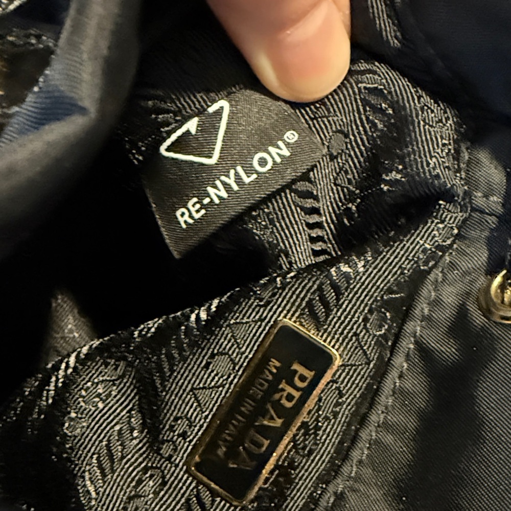 Prada nylon and croc embossed backpack shoulder bag. - Picture 15 of 15